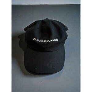 DEUX MOI Adult Black Tagline Anon Pls Baseball Hat Cao